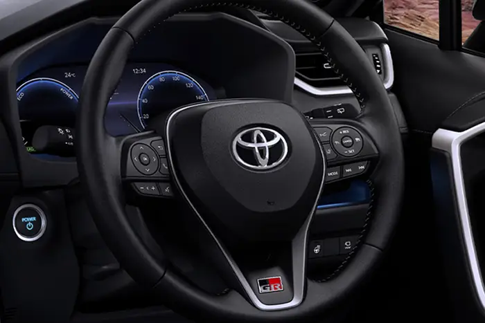 Leather Steering Wheel with GR Logo